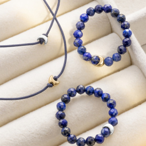 LITTLE MOON Bransoletka z księżycem pozłacanym