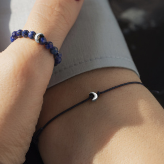 LITTLE MOON Bransoletka z księżycem srebrnym