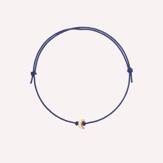 LITTLE MOON Bransoletka z księżycem pozłacanym