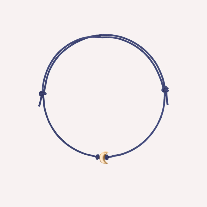 LITTLE MOON Bransoletka z księżycem pozłacanym