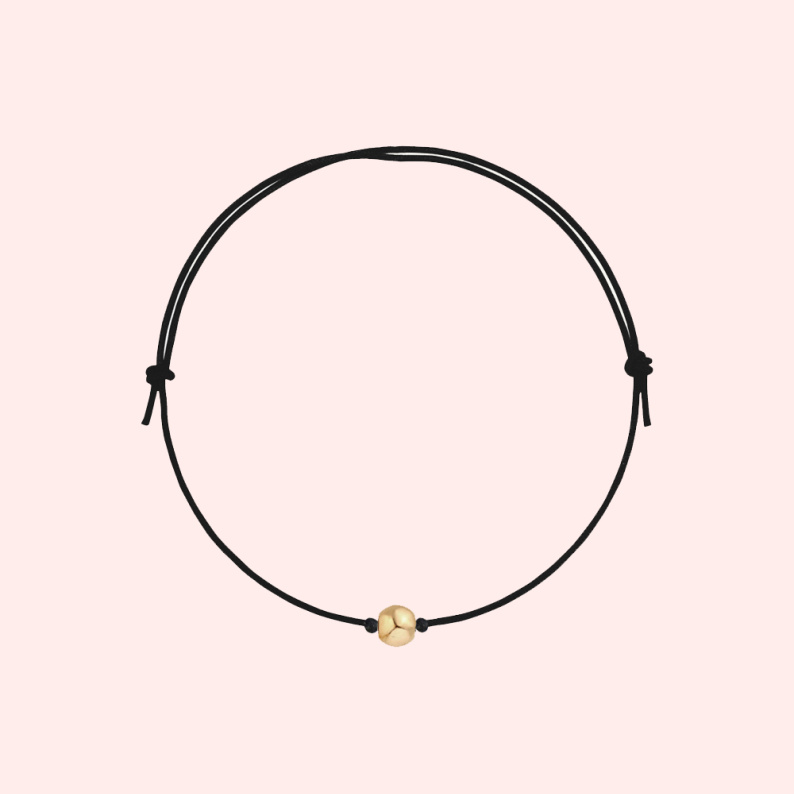 LITTLE DROP Bransoletka z kuleczką pozłacaną