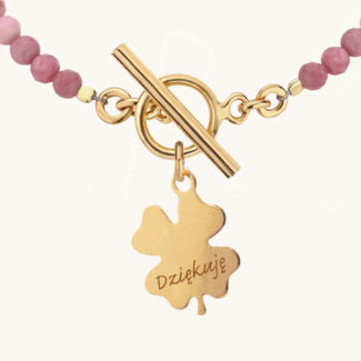 LUCKY Bransoletka z rodonitów