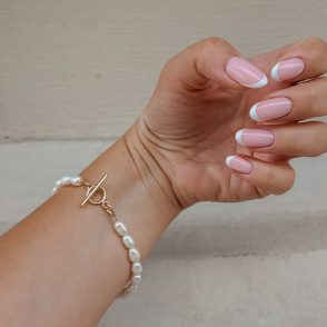 PEARL EASY Bransoletka perłowa z zapięciem pozłacanym