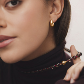 MUSE Kolczyki łezki pozłacane