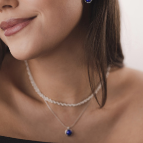 AURA LAPIS Sztyfty z kamieniami do wyboru srebrne