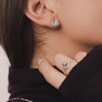 AURA JASPER Sztyfty z kamieniami do wyboru srebrne