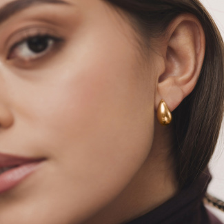 MUSE Kolczyki łezki pozłacane