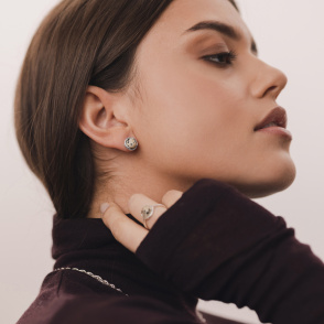 AURA JASPER Sztyfty z kamieniami do wyboru srebrne