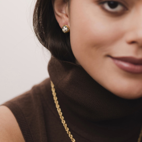 AURA JASPER Sztyfty z kamieniami do wyboru pozłacane