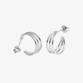 LINEA Kolczyki na sztyfcie srebrne