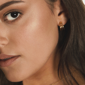 LINEA Kolczyki na sztyfcie pozłacane