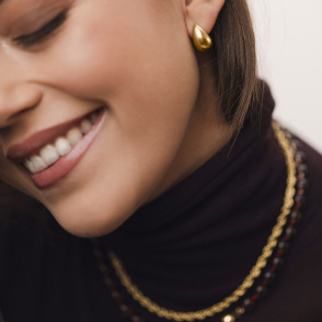 MUSE Kolczyki łezki pozłacane