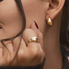 MUSE Kolczyki łezki pozłacane