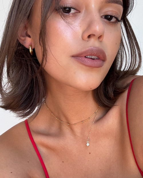 złoty łańcuszek z kuleczkami choker my way