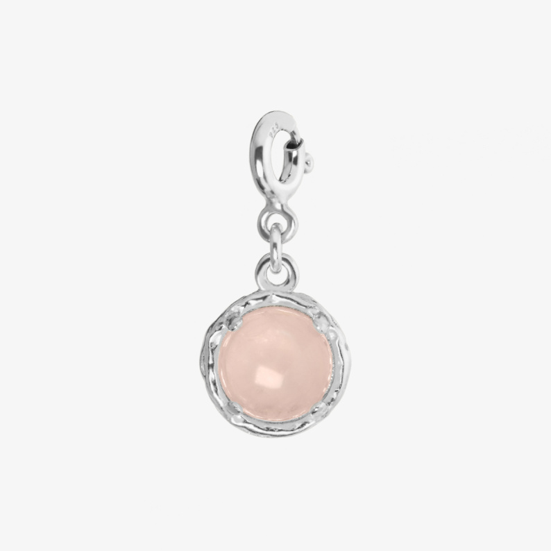 AURA ROSE Zawieszka z kamieniem do wyboru srebrna