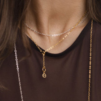 SILK CHAIN Łańcuszek typu choker pozłacany