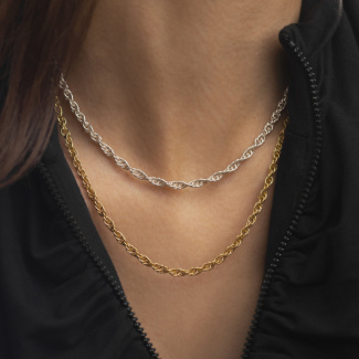 ICONIC Łańcuszek typu choker srebrny