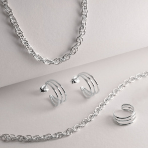 ICONIC Łańcuszek typu choker srebrny