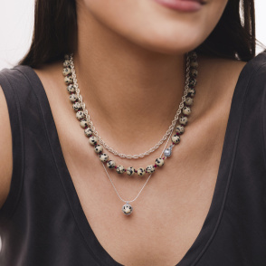 ICONIC Łańcuszek typu choker srebrny