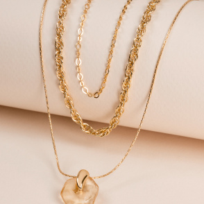 SILK CHAIN Łańcuszek typu choker pozłacany