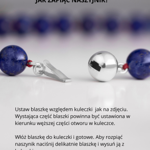 AROUND THE SUN Naszyjnik lapis lazuli z zapięciem srebrnym
