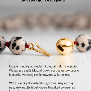 ENDLESS SUMMER Naszyjnik z jaspisu z zapięciem pozłacanym