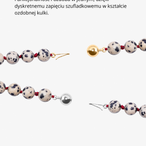 ENDLESS SUMMER Naszyjnik z jaspisu z zapięciem srebrnym