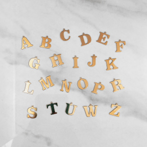 Gruby łańcuch z LITERKĄ DO WYBORU