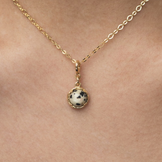 AURA ROSE Zawieszka z kamieniem do wyboru pozłacana
