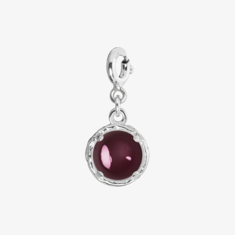 AURA GARNET Zawieszka z kamieniem do wyboru srebrna
