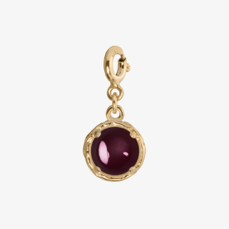 AURA GARNET Zawieszka z kamieniem do wyboru pozłacana