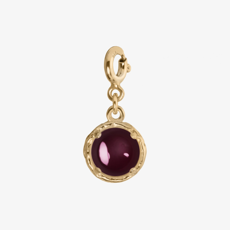 AURA GARNET Zawieszka z kamieniem do wyboru pozłacana