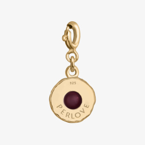 AURA GARNET Zawieszka z kamieniem do wyboru pozłacana
