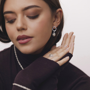 AURA JASPER Kolczyki z kamieniami do wyboru srebrne