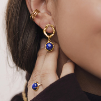 AURA LAPIS Kolczyki z kamieniami do wyboru pozłacane