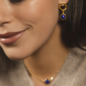 AURA LAPIS Kolczyki z kamieniami do wyboru pozłacane