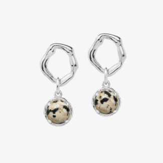 AURA JASPER Kolczyki z kamieniami do wyboru srebrne