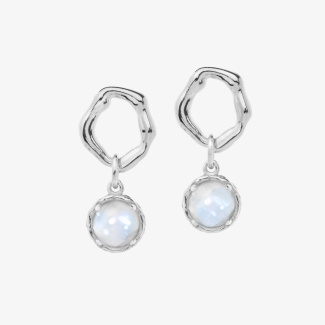 AURA LUNA Kolczyki z kamieniami do wyboru srebrne