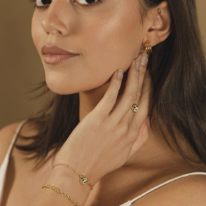 AURA JASPER Bransoletka z kamieniem do wyboru pozłacana