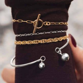 SILK CHAIN Bransoletka z łańcuszka srebrnego