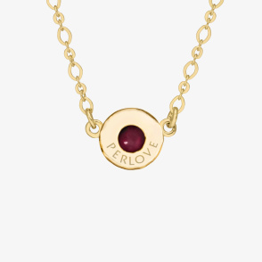 AURA GARNET Bransoletka z kamieniem do wyboru pozłacana