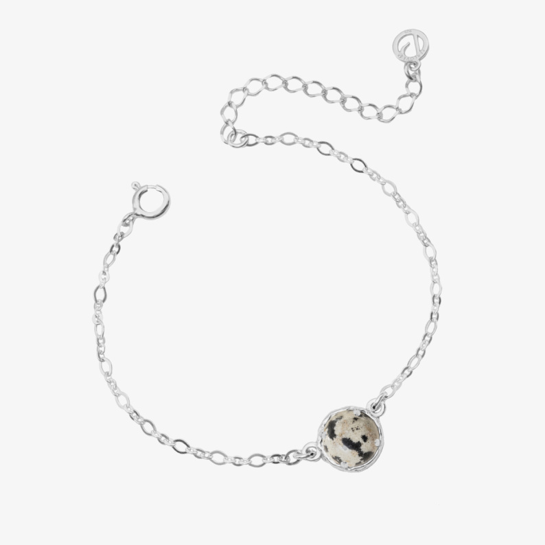 AURA JASPER Bransoletka z kamieniem do wyboru srebrna