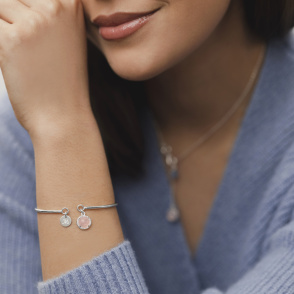 DZIŚ JUTRO ZAWSZE Bransoletka z kamieniem do wyboru srebrna