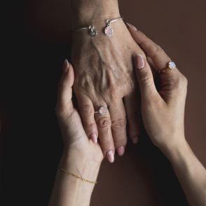 DZIŚ JUTRO ZAWSZE Bransoletka z kamieniem do wyboru srebrna