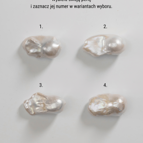 WOLNA Bransoletka z łańcuszka z dużą perłą barokową