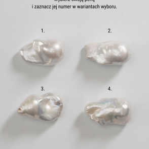 WOLNA Bransoletka z łańcuszka z dużą perłą barokową
