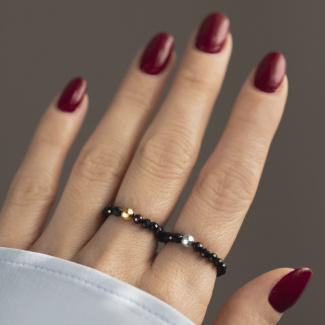 LITTLE DROP Pierścionek z kuleczką srebrną rozm. 14-16