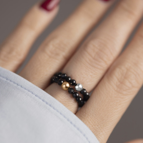 LITTLE DROP Pierścionek z kuleczką srebrną rozm. 14-16