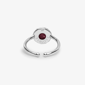 AURA GARNET Pierścionek z kamieniem do wyboru srebrny