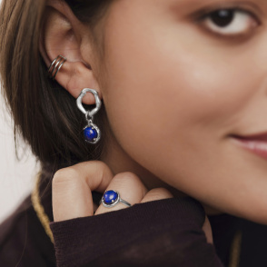 AURA LAPIS Pierścionek z kamieniem do wyboru srebrny